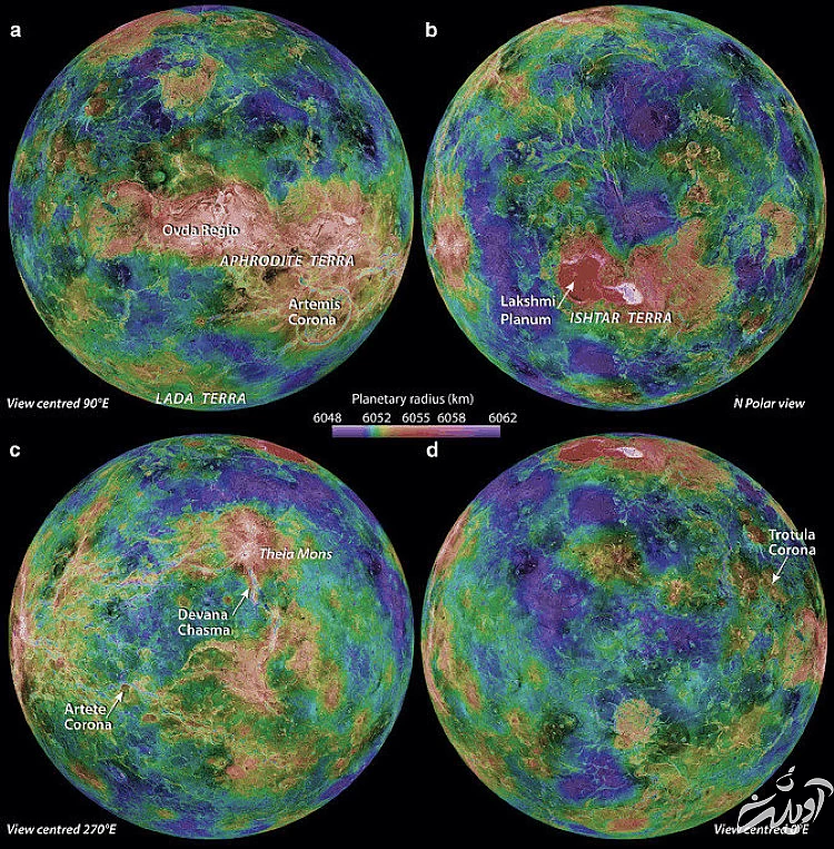 انتشار اولین تصاویر از سطح شگفت انگیز سیاره زهره